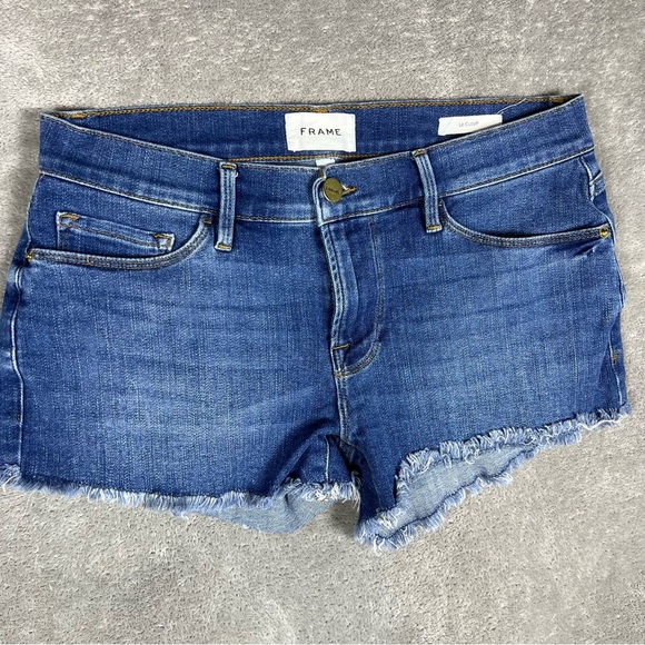 REVOLVE Shorts Womens 25 Frame Denim Le Cutoff Distressed Raw Hem Summer Beach - Picture 2 of 9